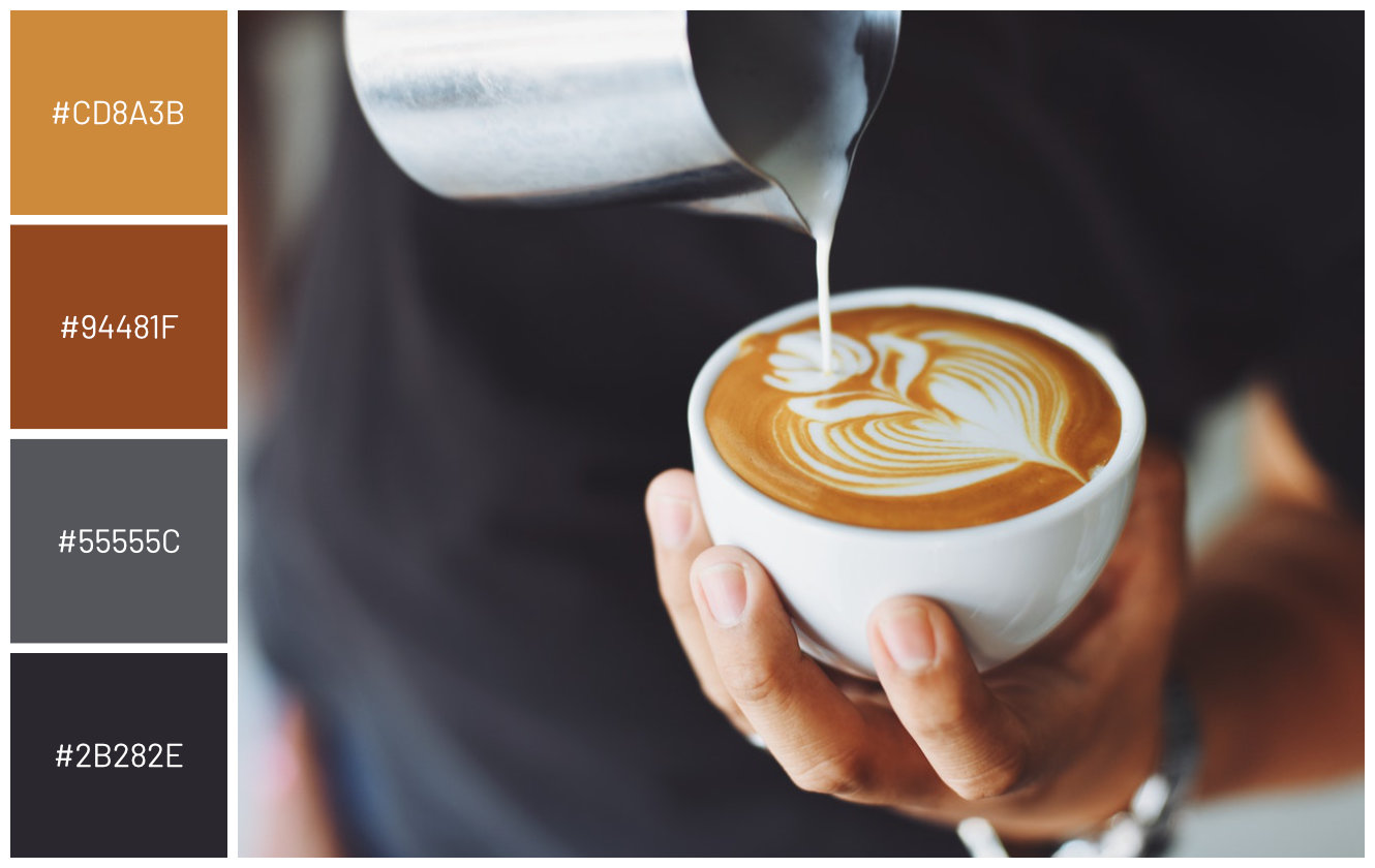 barista pouring flowr pattern into cappuccino art