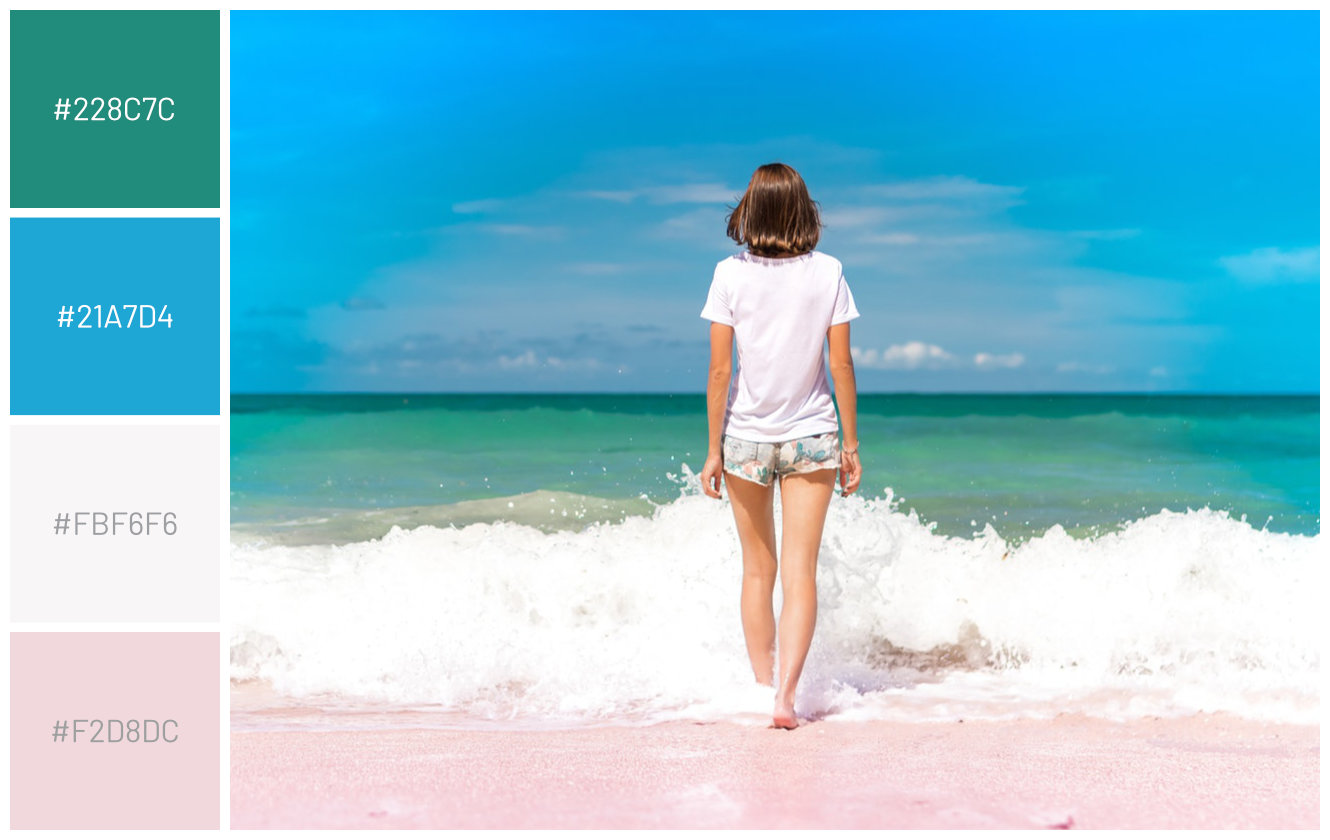 Woman Standing On Seashore