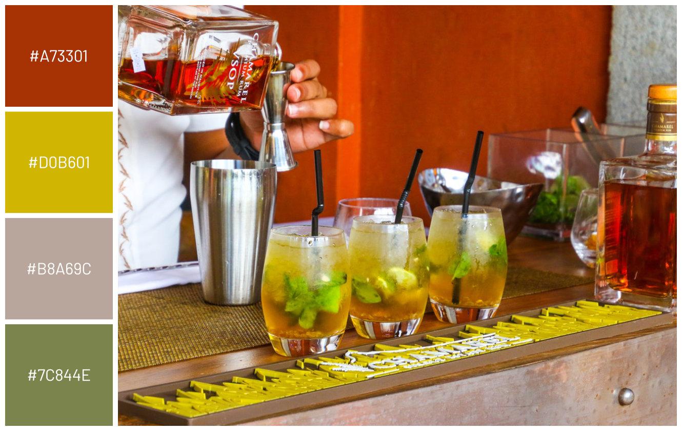 man mixing pouring rum drinks happy hour at bar